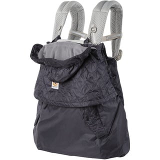 ERGObaby Wintercover, Regenschutz und Kälteschutz mit Fleece-Innenfutter für alle Babytragen, Allwetterschutz mit wasserabweisender Hülle, Charcoal