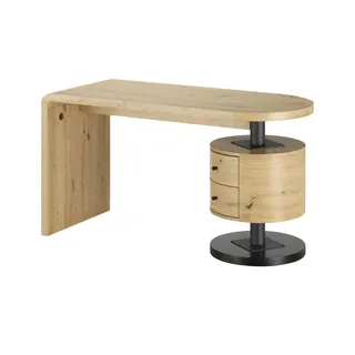 MID.YOU Eckschreibtisch Denver Eiche / Braun