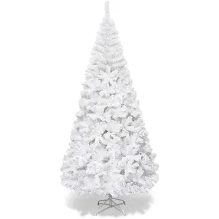 Costway Künstlicher Weihnachtsbaum Weiß 240 cm