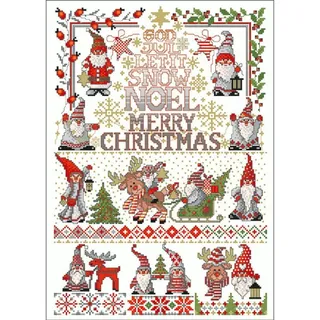 Lindner ́s Kreuzstiche Kreativset Lindner ́s Kreuzstiche Zählmuster Vorlage "Weihnachtswichtel", 113, (embroidery kit)