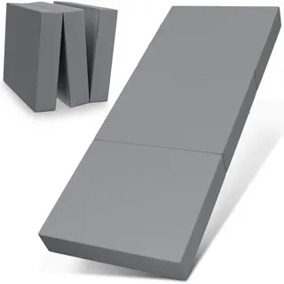 eloneo Klappmatratze Gästematratze, 90x200x15 cm, grau