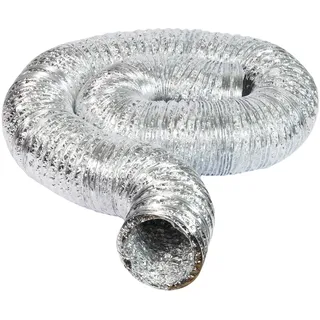 Airflow 9021315 – 100mm x 5m Flexibler Aluminium Abluftschlauch für Dunstabzugshaube, Trockner, Ventilator