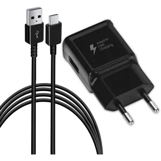 Ladeadapter mit Schnellladefunktion (USB Typ-C) Schnellladegerät mit Original Ladekabel 1,5m Für Samsung Galaxy S10/S9/S8/S10e/S10+/S8+/S9+/Note 8 9 10/S22/S21/S21+/S21 Ultra/ S20/Z Flip3/A30/A53