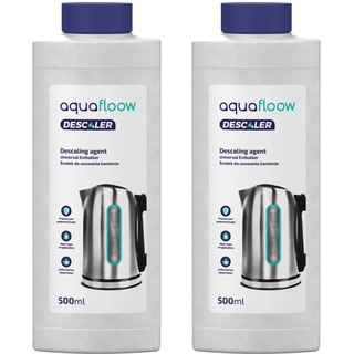 Aquafloow Universal Flüssig Entkalker Satz 2x500ml Entkalker Kaffeevollautomat | Bester Entkalker Kaffeemaschinen Entkalker Flüssig, Stark Reinigung Kalkentferner | Kompatibel mit Delonghi Jura Saeco