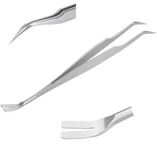 Nutabevr 2 in 1 Profi Edelstahl Zeckenzange, Problemlos Zecken jeder GrößeEntfernen, Zeckenentferner Zeckenpinzette und Zeckenhaken, Zuverlässige und einfache Anwendung, für Mensch, Hunde, Katzen