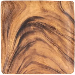 levandeo Holzteller 30x30cm quadratisch aus Akazie - Holzschale Obstschale - Deko Dekoration Aufbewahrung Akazienholz Teller Dekoteller Obstteller