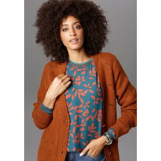 Aniston SELECTED Longstrickjacke Braun 34