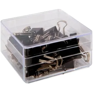 Alco Foldbackklammer Metall vernickelt 15mm schwarz 25 Stück