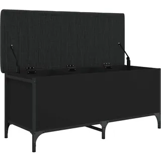 vidaXL Sitzbank mit Stauraum Schwarz 102x42x45 cm Holzwerkstoff