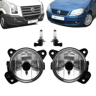 DM Autoteile 3815 Nebelscheinwerfer SET + HB4 kompatibel für VW T5 03-09 Crafter 06-16 Polo 9N 05-09