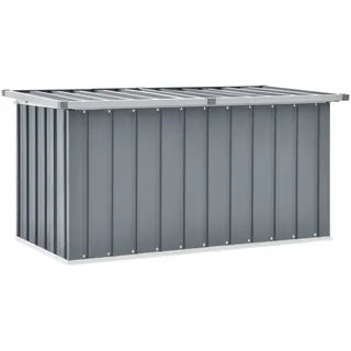 Verderoom Gartenbox Metall Gartenbox Wasserdicht XXL Auflagenbox Metall Auflagenbox XXL Kissenbox Werkzeugkasten Gerätebox Gartentruhe-Grau-129 x 67 x 65 cm