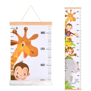 Messlatte für Kinder, Messlatte Höhe Diagramm Kinder und Baby Messlatte Kind Entzückendes Tier, Höhenlineal zum Aufhängen, Schlafzimmer Wanddekoration