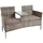 Gartenbank 2-Sitzer 0 x 0 x 0 cm Beige/Braun