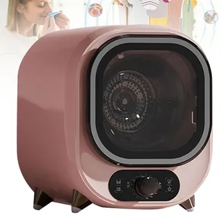 Tragbarer Kondensentrockner Klein, 5 Kg Kapazität, Kompakter Schleudertrockner, Belüftet Trocknen, 0,8 Kg Beladung, Belüfteter Wäschetrockner Für Kleine Wäschestücke(Pink)