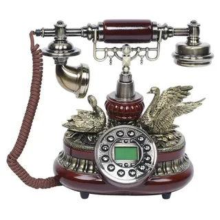 kangten Retro Festnetztelefon Vintage FSK/DTMF Haustelefon Schnurgebundenes Antik Telefon für das Hotelbüro Hause