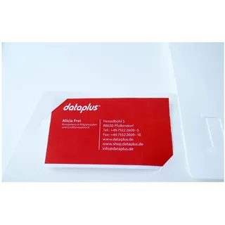 dataplus Schnellhefter-Mappe A4 mit A4-Tasche natur-transparent Packung mit 20 Stück