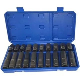 Schlagschrauber 20 tlg Schlagschrauber 1/2 Nüsse Schlagnuß Steckschlüssel 6-kant (P-NAS-UDAR20)