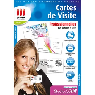 Cartes DE Visite PROFESSIONNELLES (100) 220 GR 2880 DPI (Informatique)