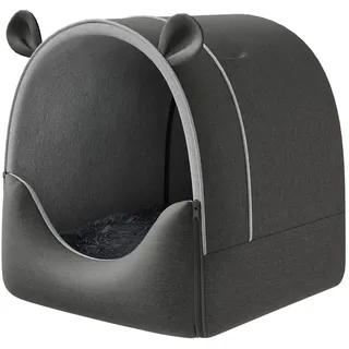 EUGAD Hundehöhle mittelgroße Hunde, Hundehütte Indoor Hundehöhle, Hundekörbchen mit Dach, Faltbar Hundehütten,Hundehaus für Draußen Winterfest Wetterfester für Streuner Haustiere 52x46x52cm