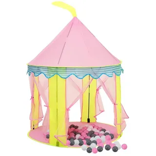 vidaXL Kinder-Spielzelt mit 250 Bällen Rosa 100x100x127 cm