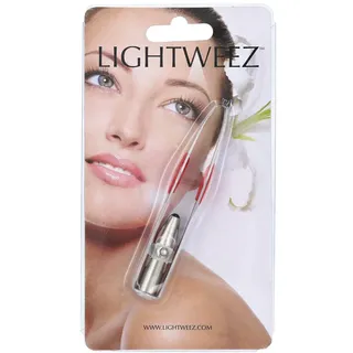Megadent Pinzette m.LED Licht9.5cm Edelstahl schräge Spitze 1 st