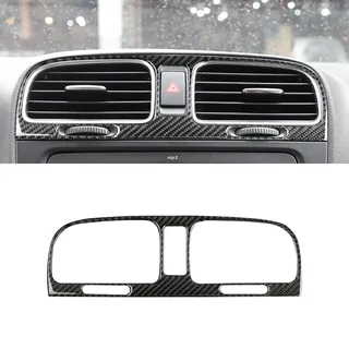 HLMNAKE Interior Sticker Abdeckung aus Carbonfaser, Auto Trim Tuning Dekoration Accessoires für 2008-2013 VW GOLF 6 (Entlüftung-B)