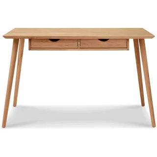 TPT Möbel VERONA Schreibtisch Eiche massiv inkl. 2 Schubladen