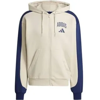 ADIDAS Herren Kapuzensweat COLLEGIATE FLEECE FULL-ZIP TRAININGS (normal & lang), Größe XL in Braun Braun