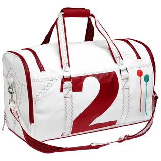 Sea Lord Reisetasche Weiß/Rot aus Segeltuch