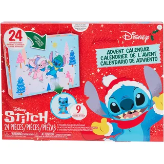 Just Play Disney Stitch-Adventskalender, 24-teilig, 3,8 cm große Sammelfiguren, Spielzeug für Kinder, Mädchen und Jungen ab 5 Jahren