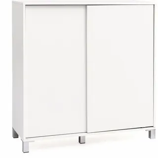 FineBuy SV51780 100 x 108 x 38 cm weiß / weiß