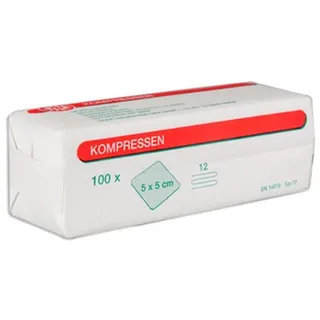 NOBAMED MULLKOMPRESSE 5X5CM 12FACH