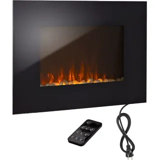 Wandkamin Elektrokamin Kamin elektrisch mit Heizung und Fernbedienung 1800 W