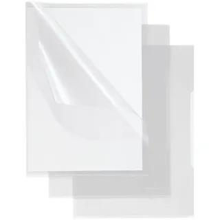 SOENNECKEN Prospekthülle Soennecken Sichthülle A5 PP transparent genarbt 1507, PA=100 Stk. weiß