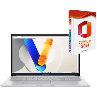 Asus VivoBook X170, Intel Core i5-120U, beleuchtete Tastatur, Notebook (44 cm/17.3 Zoll, Intel Core i5 120U, Intel UHD Grafik, 500 GB SSD, Windows 11 Pro, MS Office 2024 Pro Dauerlizenz, beleuchtete Tastatur) 500 GB | 16 GB RAM