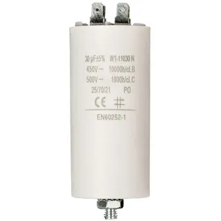 Anlaufkondensator Betriebskondensator 30uF 30μF mit STECKER (Motorkondensator)