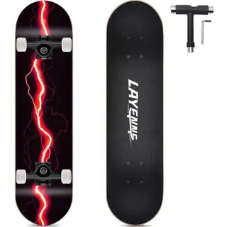 LuxusKollektion Skateboard Skateboard Blitz 31 x 8 Zoll Ahornbrett symmetrisch geneigt für bunt