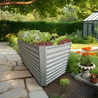 RS Trade Florenz XL 180 x 90 x 90 cm Silber