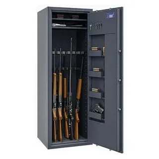 Müller-Safe Waffenschrank WSL1-9/16, 2 Fachböden, für 16 Langwaffen, Doppelbartschloss, Klasse 1