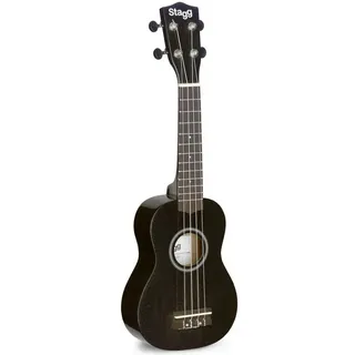 Stagg 25019931 US-NIGHT Soprano Ukulele mit Tasche schwarz