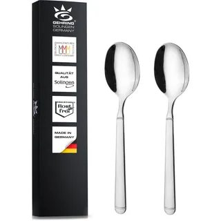 SOLINGEN| Gehring Müslilöffel 2er Set, Dessertlöffel, aus Edelstahl, 18/10 | Made in Germany