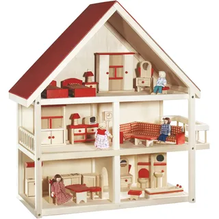 roba Puppenhaus 2-stöckig inkl. Dachstudio und Zubehör