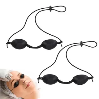 Solarium Brille, 2 Stück LED Schutzbrille, UV Solarium Schutzbrille, Solariumbrille Sonnenschutz Brille, für Sonnenbank Beauty Patienten Sonnenbrille LED Lichttherapie, Schwarz