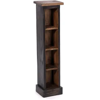 DESIGN DELIGHTS CD Graubraun, Holz, 18x75x14.5 cm, Wohnzimmer, Regale, CD | DVD-Regale