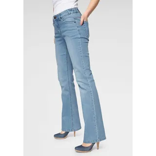 Arizona Bootcut-Jeans »Bund mit seitlichem Gummizugeinsatz«, hohe Leibhöhe, Bootcut, mit Stretch, klassischer 5-Pocket-Style Arizona bleached