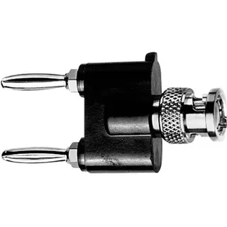 Telegärtner Messadapter BNC-Stecker - Lamellenstecker 4 mm, Lamellenstecker 4 mm Schwarz, Silber