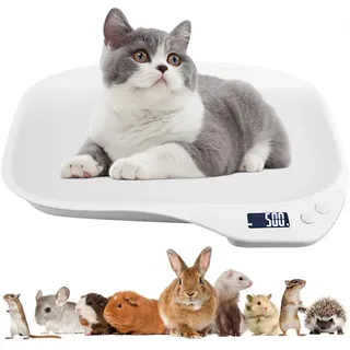 Digitale Haustierwaage, Mini Haustier Skala 15 Kg (±1 Gramm), Tierwaage Für Kleine, Mini Waage Mit LCD-Display, Babywaage Digital, Elektronische Küchenwaage, Für Kätzchen Welpen Hamster