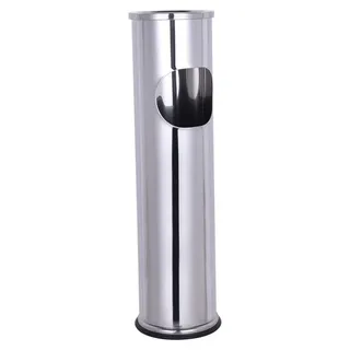 Mojawo XL Standaschenbecher mit Mülleimer Silber
