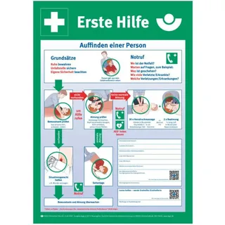 Industrial Quality Supplies Anleitung zur Ersten Hilfe Auffinden einer Person, Typ: 02400