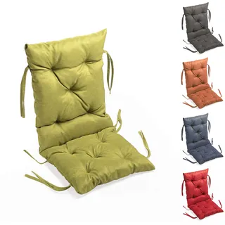 sunnypillow Stuhlkissen Outdoor, Indoor - 50 x 50 x 50 cm - Auflage für Stühle, Bänke in Haus und Garten - Sitzkissen und Rückenkissen - Stuhlauflage, Gartenkissen für Gartenmöbel - Kissen Grün